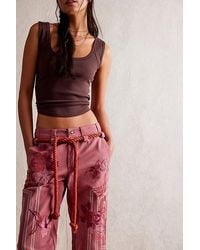 Free People - Electric Sands Embroidered Trousers - Lyst