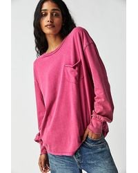 Free People - Fade Into You Tee At Free People In Vivacious, Size: Xs - Lyst