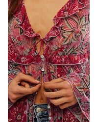 Free People - Wildest Dreams Tunic At In Raspberry Combo, Size: Xs - Lyst