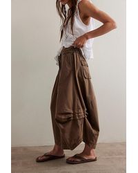 Free People - Willow Poplin Midi Skirt - Lyst