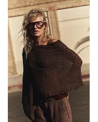 Free People - Jade Knit Poncho - Lyst