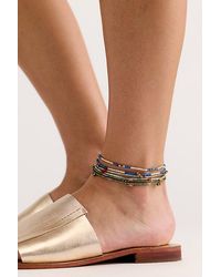 Free People - Muse Semi-Precious Beaded Anklet - Lyst