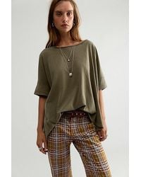 Free People - Rex Oversized Cotton Tee - Lyst