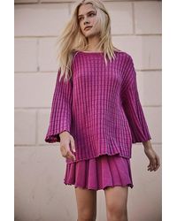 Free People - Cozy Ribbed Knit Sweater Set - Lyst