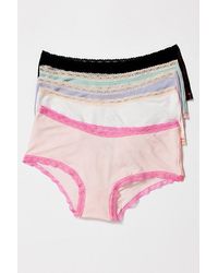 Free People - Care Fp Low-rise Hipster Undies 5-pack - Lyst