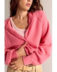 Free People - Porta Cashmere Henley Sweater - Lyst