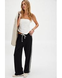 DONNI. - The Eco-Terry Stripe Crop Pants - Lyst