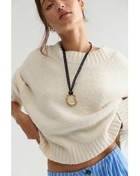 Free People - Laguna Crew Neck Cotton Pullover - Lyst