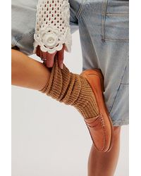 Free People - Staple Slouch Socks At In Camel - Lyst