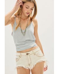 One Teaspoon - Micro Dukes Low-Waisted Denim Shorts - Lyst