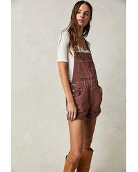 Free People - Ziggy Shortalls At Free People In Sand Dune, Size: Large - Lyst