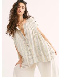Free People Casablanca Striped Tunic - Green