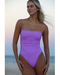 Belle The Label - The Ruched Maillot One-piece Swimsuit - Lyst