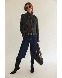 Free People - Low-Rise Relaxed Capri Jeans - Lyst