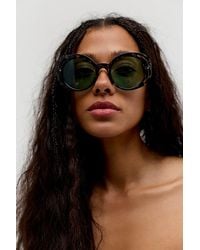 Free People - Juni Oversized Round Sunglasses - Lyst