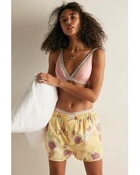 Free People - Day To Day Printed Boxers - Lyst