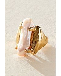 Free People - Clasped Pearl Ring - Lyst