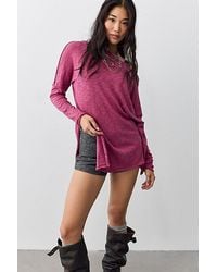 Free People - Nyla Off-The-Shoulder Long Sleeve Tee - Lyst