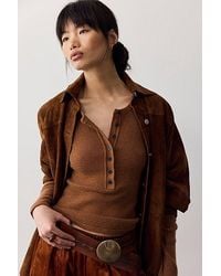 Free People - Hudson Solid Cashmere Henley - Lyst