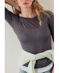 Intimately By Free People - Stackable Sheer Half-Sleeve Shirt By - Lyst