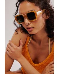 Free People - Shadow Side Square Sunglasses - Lyst