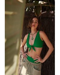 Beach Riot - Dallas Ribbed Bikini Top At Free People In Jelly Bean, Size: Small - Lyst