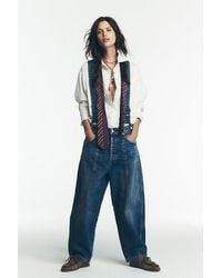 Free People - Berkley Suspender Jeans - Lyst