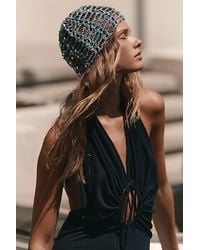 Free People - Mila Sequin Disco Crochet Skull Cap - Lyst
