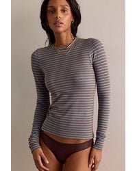 Intimately By Free People - Just Enough Stripe Crew Neck Long Sleeve By - Lyst