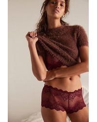 Only Hearts - So Fine Lace Boy Short - Lyst