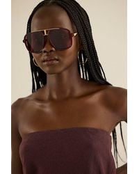 Free People - Janis Detail Aviator Sunglasses - Lyst