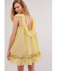 Free People - Buttercup Embroidered Mini Dress - Lyst