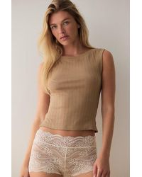 Intimately By Free People - End Game Pointelle Muscle Tank Top By - Lyst