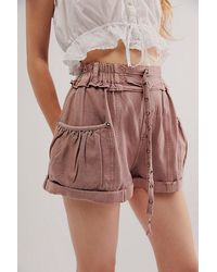 Free People - Slow Motion Pull-on Shorts - Lyst
