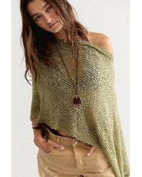 Free People - Jade Knit Poncho Jacket - Lyst