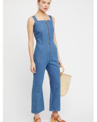Free People Lykke Wullf Fibi Jumpsuit - Blue