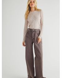 Free People Ollie Extreme Wide Leg Jeans - Multicolour