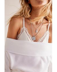 Free People - Oversized Coin Necklace At In Cross Pendant Silver - Lyst