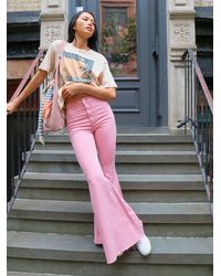Free People Just Float On Flare Jeans - Pink