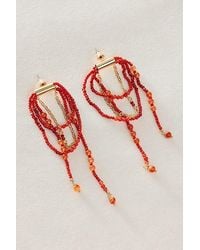 Free People - Muse Semi-Precious Stone Beaded Dangle Earrings - Lyst