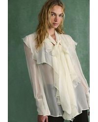 Nigel Preston - Chiffon Ruffle Tunic - Lyst
