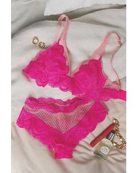 Intimately By Free People - Midweek Dance Lace Plunge Longline Bralette By - Lyst