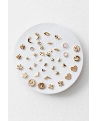 Free People - Teeny Tiny Mega Stud Earring Set At In Golden Valley - Lyst