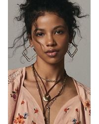 Free People - Shelby Square Hoops - Lyst