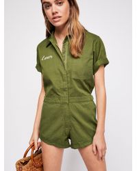 Free People We Are Not Alone Romper - Green