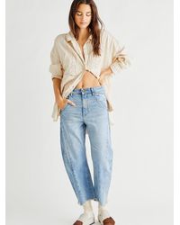 free people wrangler wide barrel jeans