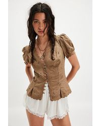 Free People - Belle Eyelet Blouse - Lyst