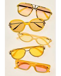 Free People - Wesley Oversized Aviator Sunglasses - Lyst