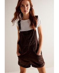 Free People - We The Free Ziggy Cord Shortalls - Lyst