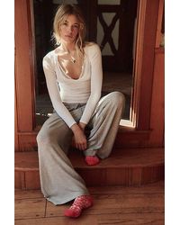 Free People - So Soft Seamless V-Neck Long Sleeve - Lyst